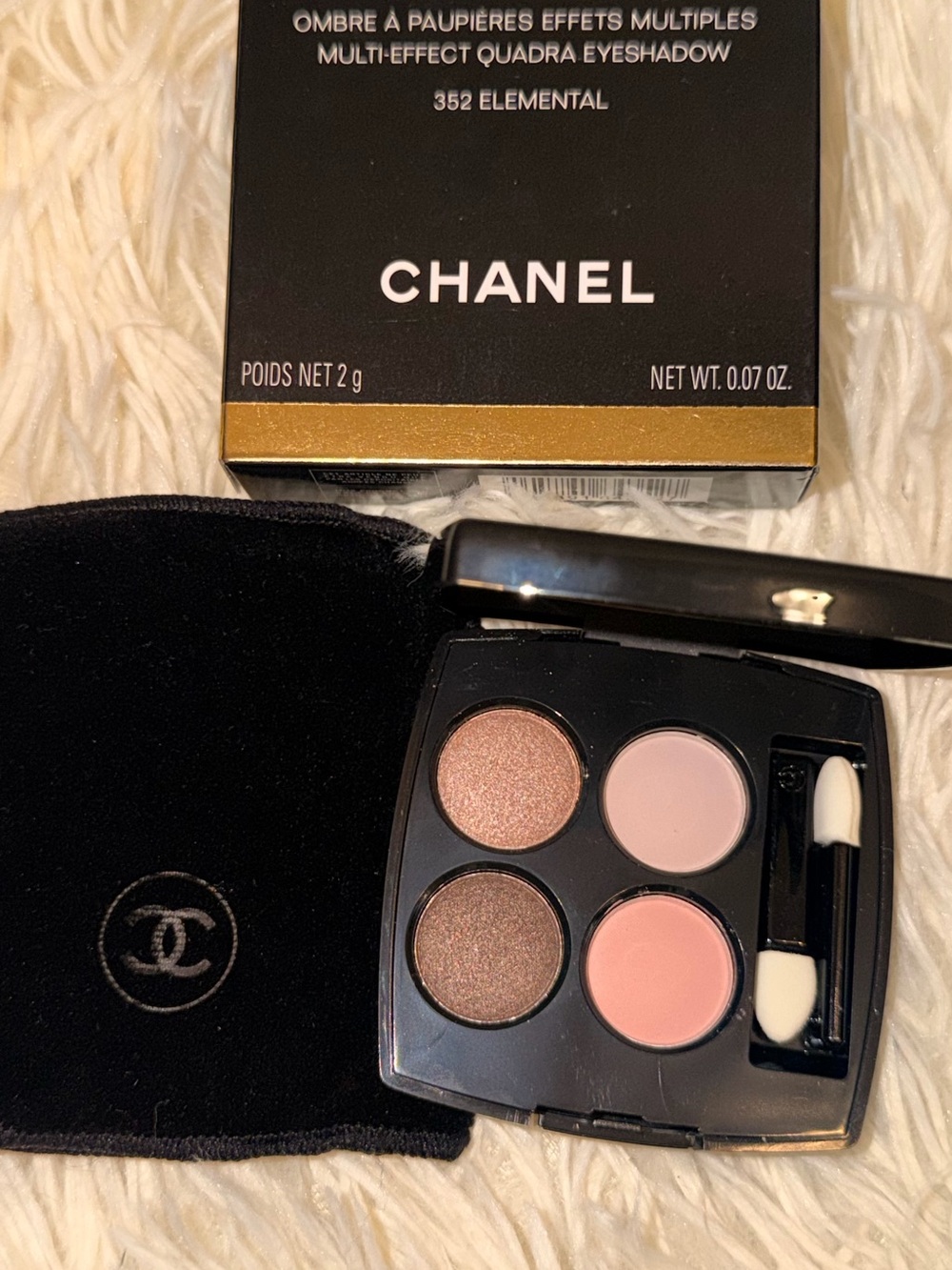 CHANEL 352 Quadra Eyeshadow Elemental – Rose, Pink, Champagne, Mauve